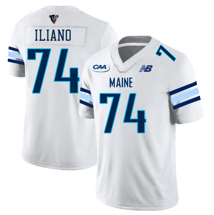 Men #74 Anthony Iliano Maine Black Bears College Football Jerseys Stitched Sale-White